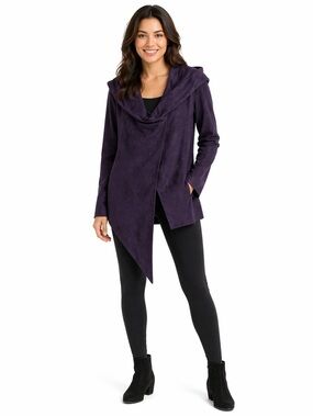 Vintage Danier x Greta Constantine “skin” suede LS asymmetric  jacket 2XS